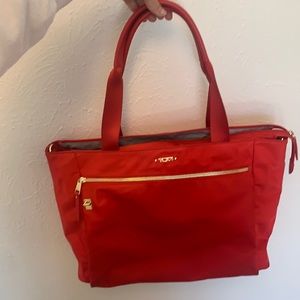 Red Tumi Tote